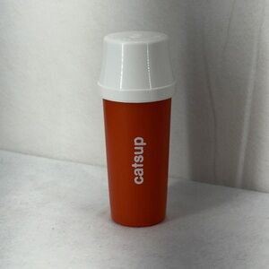 Vintage Tupperware Orange Catsup pump Bottle